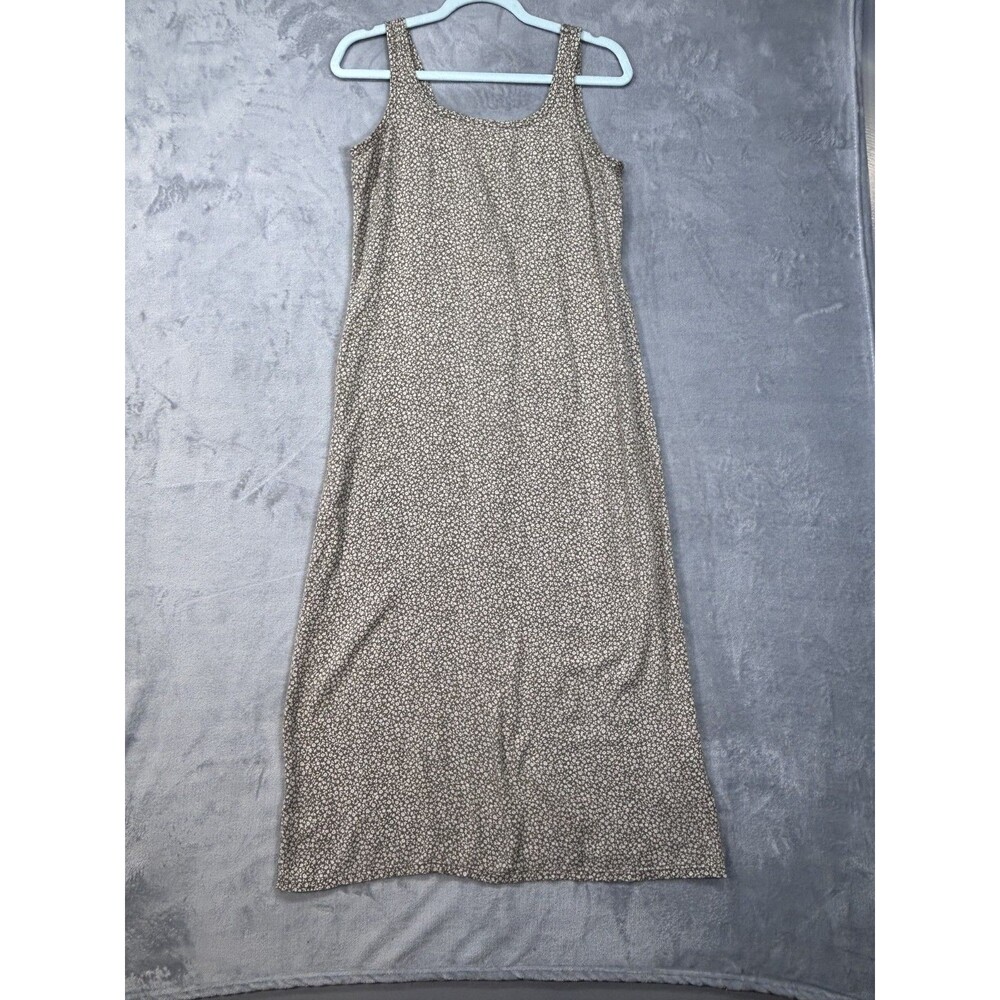 Vintage Faded Glory Sun dress Medium Sleeveless Olive Green